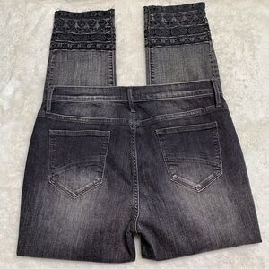 Drift Wood Jackie Women's Black Lace Cropped Mid Rise Cotton Jeans Size 32